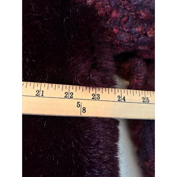 Vintage Dubrowsky & Joseph Faux Fur Coat With Knitted Sleeves - Picture 12 of 13